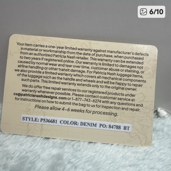 NWT Patricia Nash ‘Ossi’ Woven Denim Satchel - Picture 6 of 10